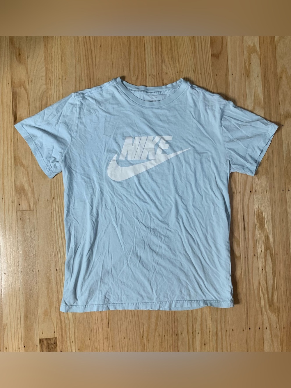 Nike Light Blue T-Shirt with White Nike Logo